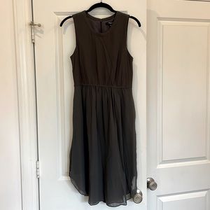 Madewell Crepe Lakeshore Dress in Dark Metal